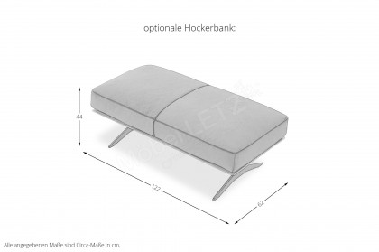 KOINOR Harlie 2 - Ledersofa Variante rechts verde