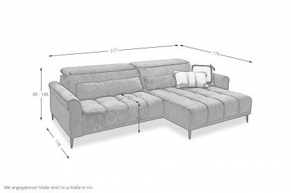 Logan von AZ Iwaniccy - Polstersofa rechts hellgrau