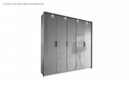 Lissabon von LIV'IN - Schrank Glas seidengrau ca. 226 cm breit