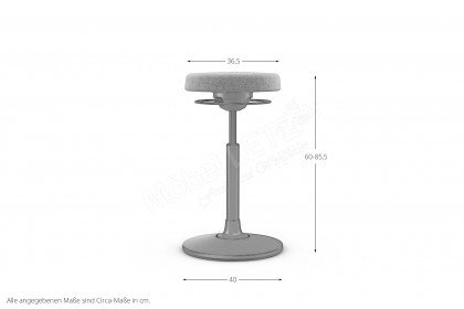 S1 L von moll - Sitz-/ Stehhocker mit 3D-Bewegungsmechanik