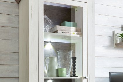 Marbella von LIV'IN - Vitrine 46-307-F3 in elegantem Pinie weiß