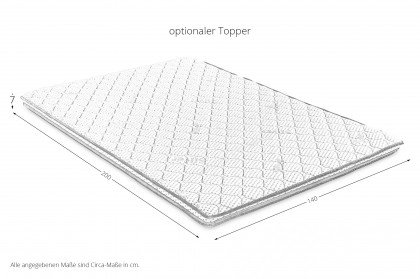 Aspen-BX890 von Sun Garden - Boxspringbett 140 in Anthrazit