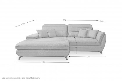 Stresa von LIV'IN - Sofaecke links mustard