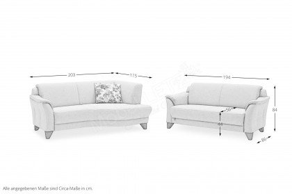 Quadra 2069 von MONDO - Sofa-Duo silber