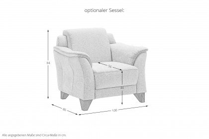 Quadra 2069 von MONDO - Sofa-Duo silber