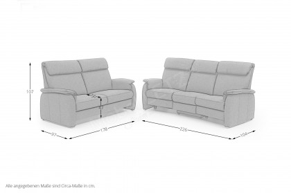 3600 von Carina - Sofa-Duo anthrazit