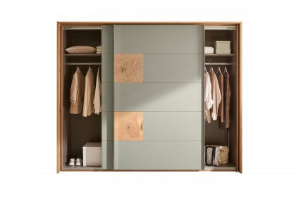 Simada von LIV'IN - Schwebetürenschrank 2-türig modern Eiche Artisan - salbei