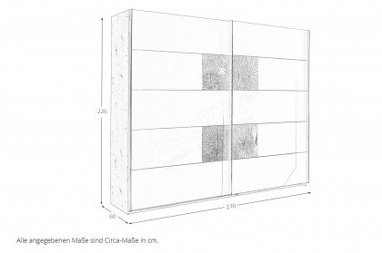 Simada von LIV'IN - Schwebetürenschrank 2-türig modern Eiche Artisan - salbei