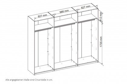 Simada von LIV'IN - Schwebetürenschrank 2-türig modern Eiche Artisan - salbei