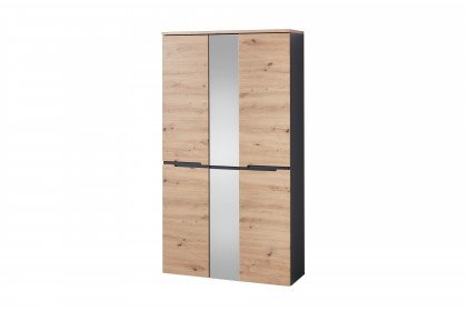 Memphis von Innostyle - Garderobenschrank Artisan Eiche mit Absetzung graphit