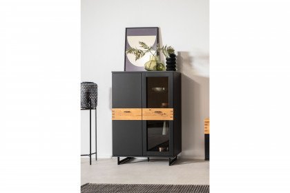 Cesena von MCA - Highboard CSA3BT22 in Wildeiche und schwarzgrau