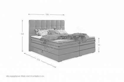 Quadra von Schlaraffia - Boxspringbett anthracite mit Bettkasten