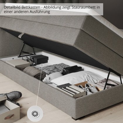 Quadra von Schlaraffia - Boxspringbett anthracite mit Bettkasten