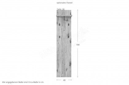 Senyo von vito - Garderobe in Weiß und Viking Oak Nature