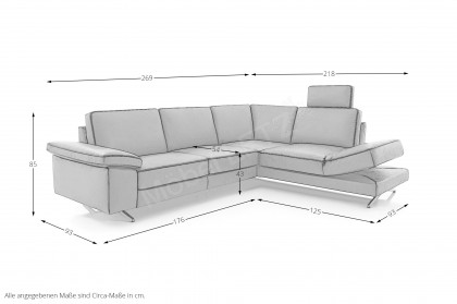 KOINOR Upgrade - Ledersofa rechts montana