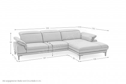 Levias von MONDO - Ecksofa rechts hazel