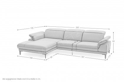 Levias von MONDO - Ecksofa links hazel