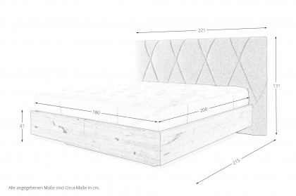 Stella Alpina von ADA Mindful Living - Massivholzbett mit Boxspring-Unterfederung