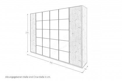 Capri von Wiemann - Kleiderschrank ca. 300 cm breit mit viel Innenzubehör