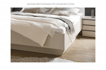 Sinfonie Plus von Staud - schwebendes Bett mit gepolstertem Kopfteil