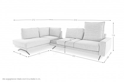 Novara von ADA Mindful Living - Ecksofa links light-grey