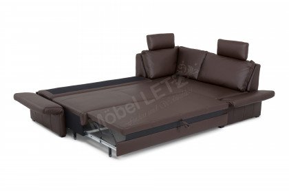 Flexa-Sleep von Bali - Ecksofa mit Schlaffunktion mittelbraun