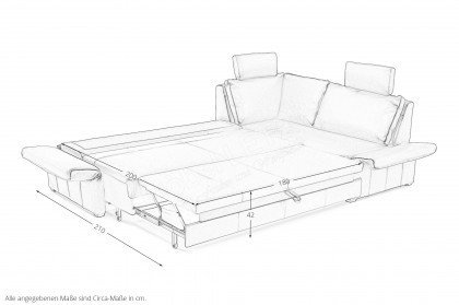 Flexa-Sleep von Bali - Ecksofa mit Schlaffunktion mittelbraun