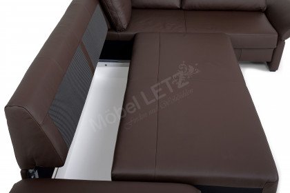 Flexa-Sleep von Bali - Ecksofa mit Schlaffunktion mittelbraun