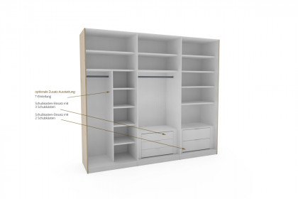 Sinfonie Plus von Staud - Schwebetürenschrank Trentino-Eiche mit Spiegel