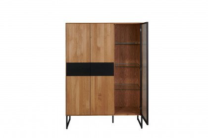 Stirling von BODAHL MØBLER - Highboard Wildeiche bianco/ schwarz