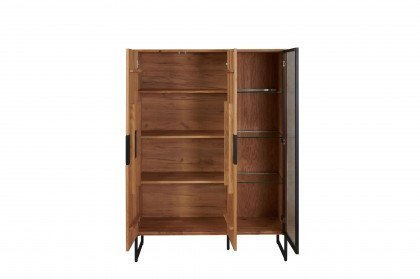 Stirling von BODAHL MØBLER - Highboard Wildeiche bianco/ schwarz