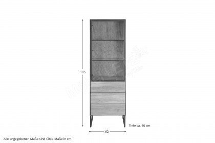 Stirling von BODAHL MØBLER - Vitrine in Wildeiche bianco/ Metall