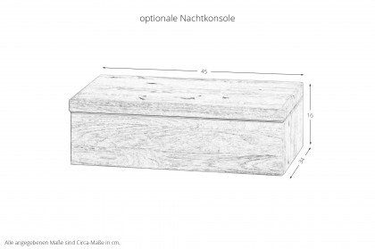 Aktionsbett 9 aus der Kollektion Letz - Massivholzbett Cord grau