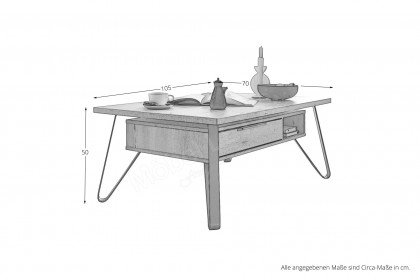 XZ1.105S von Stralsunder - Couchtisch Naturbuche