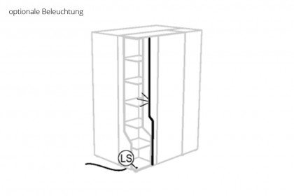 ZE+ von Rudolf - Eckkleiderschrank 1-türig schiefergrau - Space invert