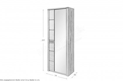 Nature One von Innostyle - Dielenschrank in Kernbuche