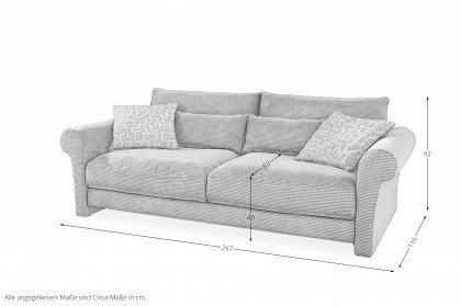 Maxima von Job - XXL-Sofa light greige