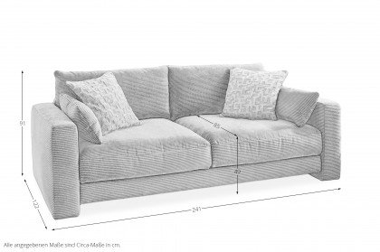 Miley von Job - XXL-Sofa light greige