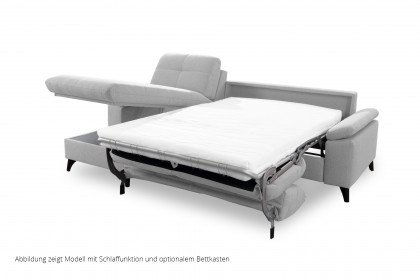 Sleeping Comfort von Poco - Ecksofa links silber