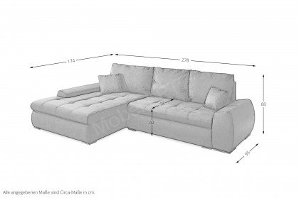 Anton-LE18 von AZ Iwaniccy - Ecksofa links schlamm