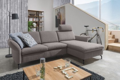 Domino von ADA Mindful Living - Ecksofa rechts platinium-grey