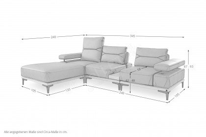 Tilia von ADA Mindful Living - modulares Ecksofa links blue-grey