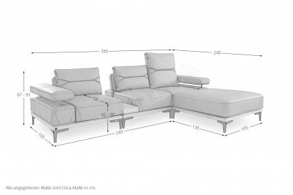 Tilia von ADA Mindful Living - modulares Ecksofa rechts blue-grey