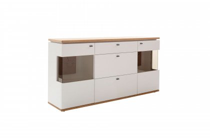 Matadi von MCA - Sideboard in Soft white mit Ast-/ Balkeneiche