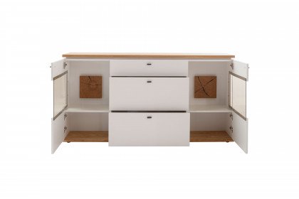 Matadi von MCA - Sideboard in Soft white mit Ast-/ Balkeneiche