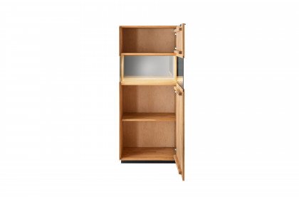 Lugano-living von TPT Möbel - Highboard mit Glasausschnitt aus Wildeiche