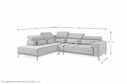 Stone von AZ Iwaniccy - Polstersofa links grau