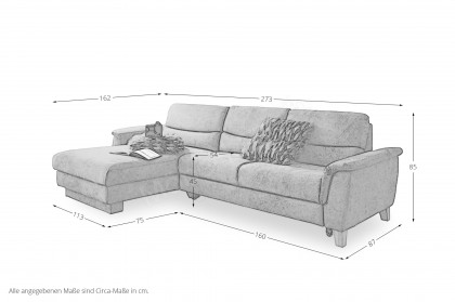 Multimaxx Marica 2073 von MONDO - Polstersofa links steel