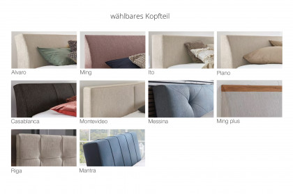 Ylva von Skandinavische Möbel - Boxspringbett Ming Plus khaki