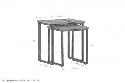 Jagger von GUTMANN - Beistelltisch-Set 67755 aus Altholz